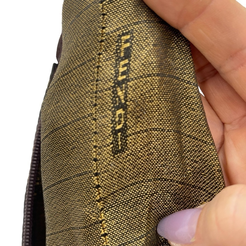 Fendi Zucca Small Canvas Shoulder Bag VTG Late 70s Early 80s 9”L‎ x 6”D x 1.75”W - Picture 12 of 16